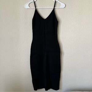 Abercrombie & Fitch Midi Slip Sweater Dress in Black